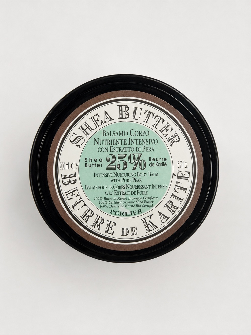 Perlier Shea Butter Pear Body Balm 25% Organic Shea 6.7oz New Italian Luxury